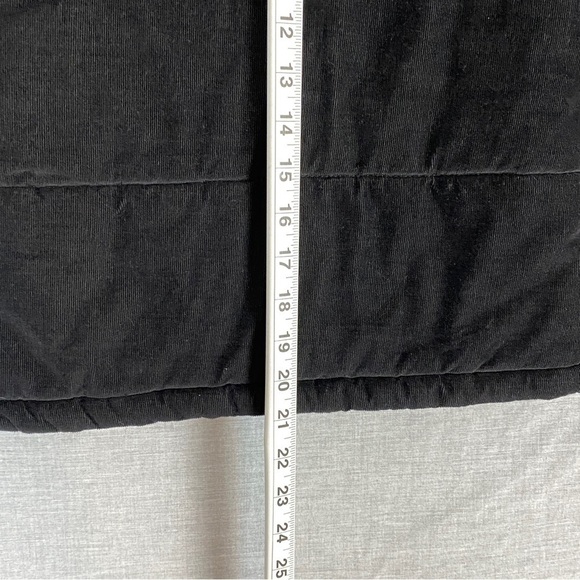 Corduroy Puffer Vest Sz Medium Streetwear Society Black Removable Hood - Picture 10 of 10